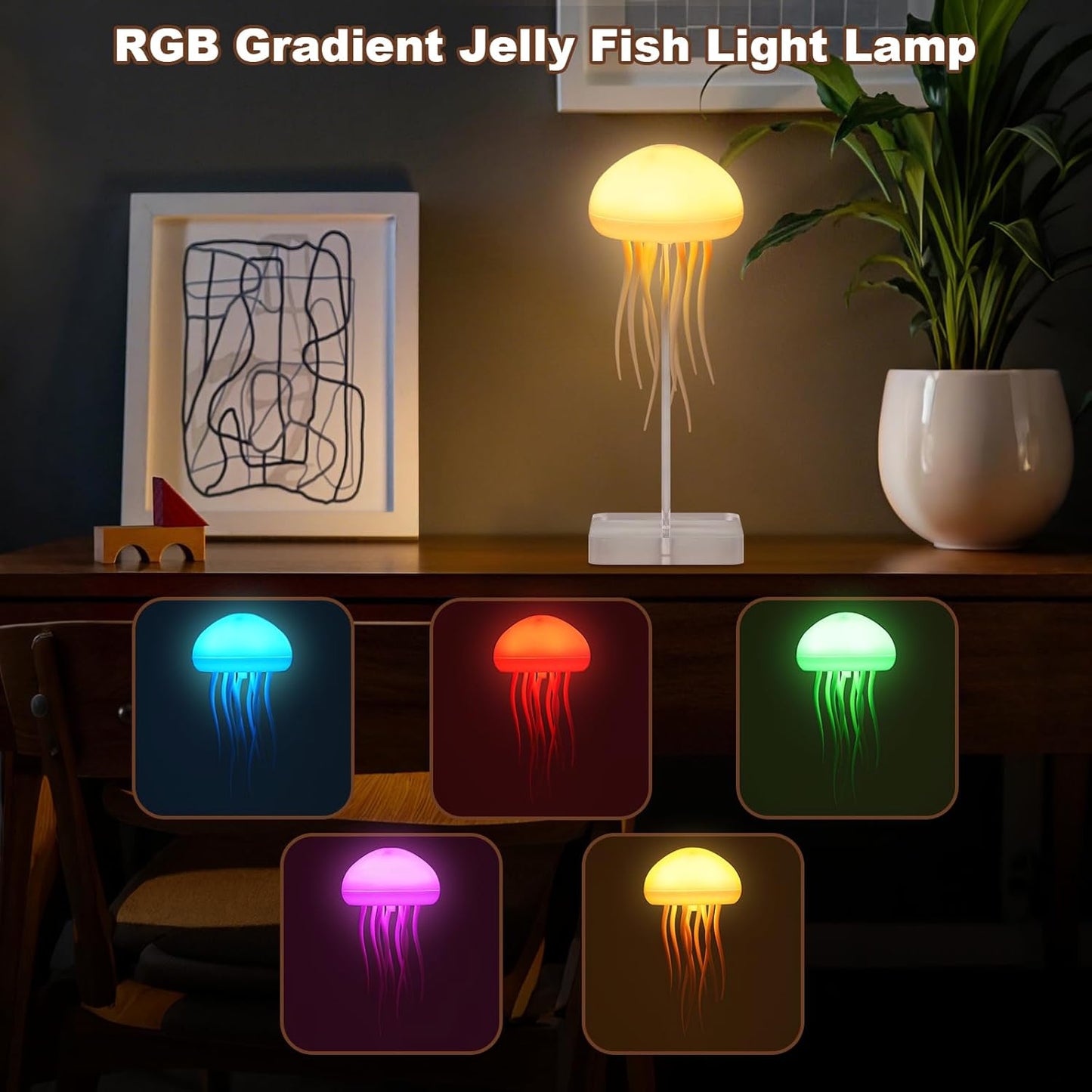Jellyfish LED Night Light Lamp