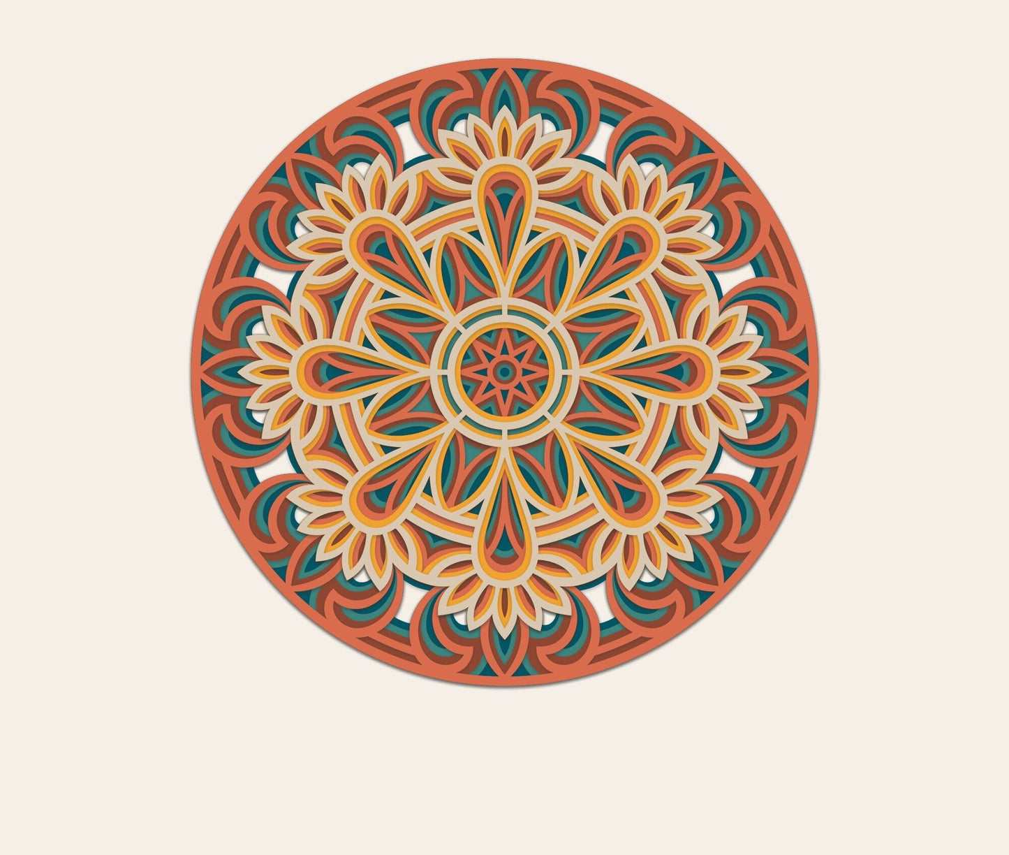 Circular Design Multi-layered Mandala Art