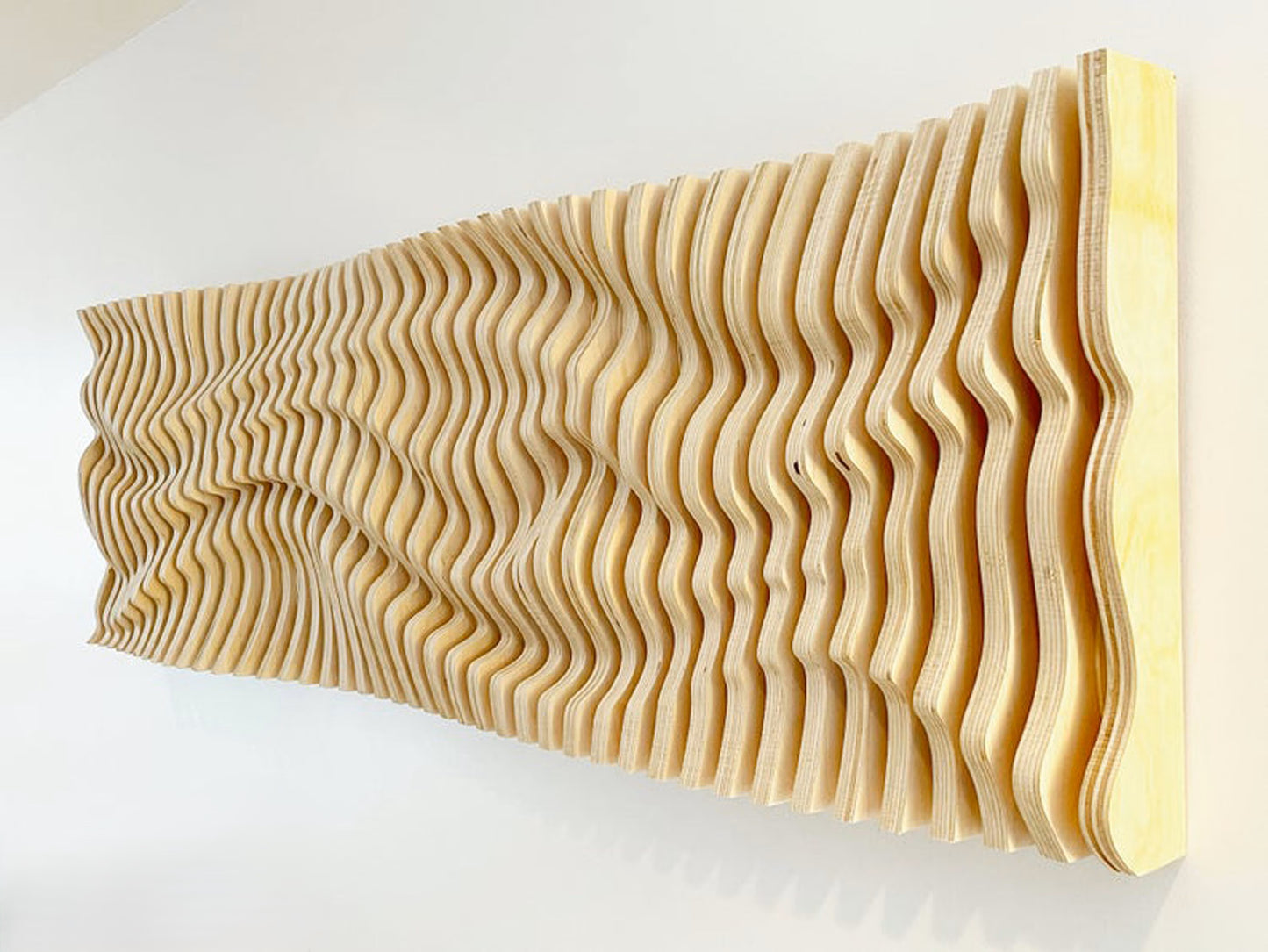 Parametric 3D Wooden Wavy Wall Art
