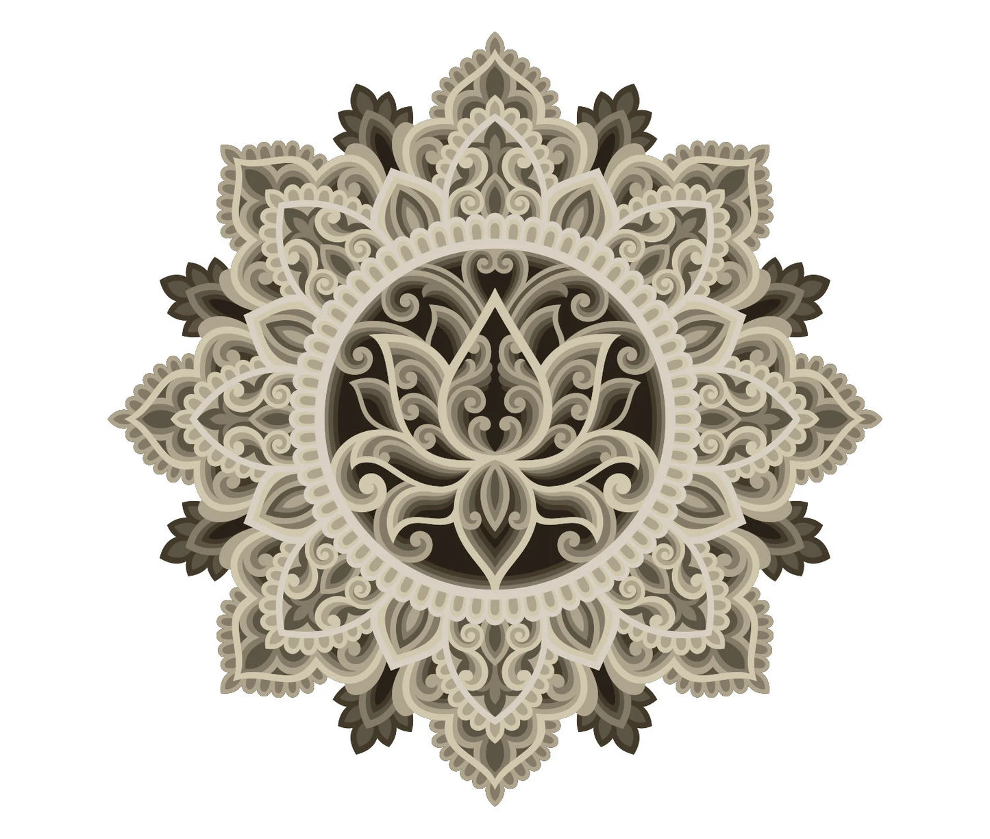 Lotus Design Multilayer Mandala Art