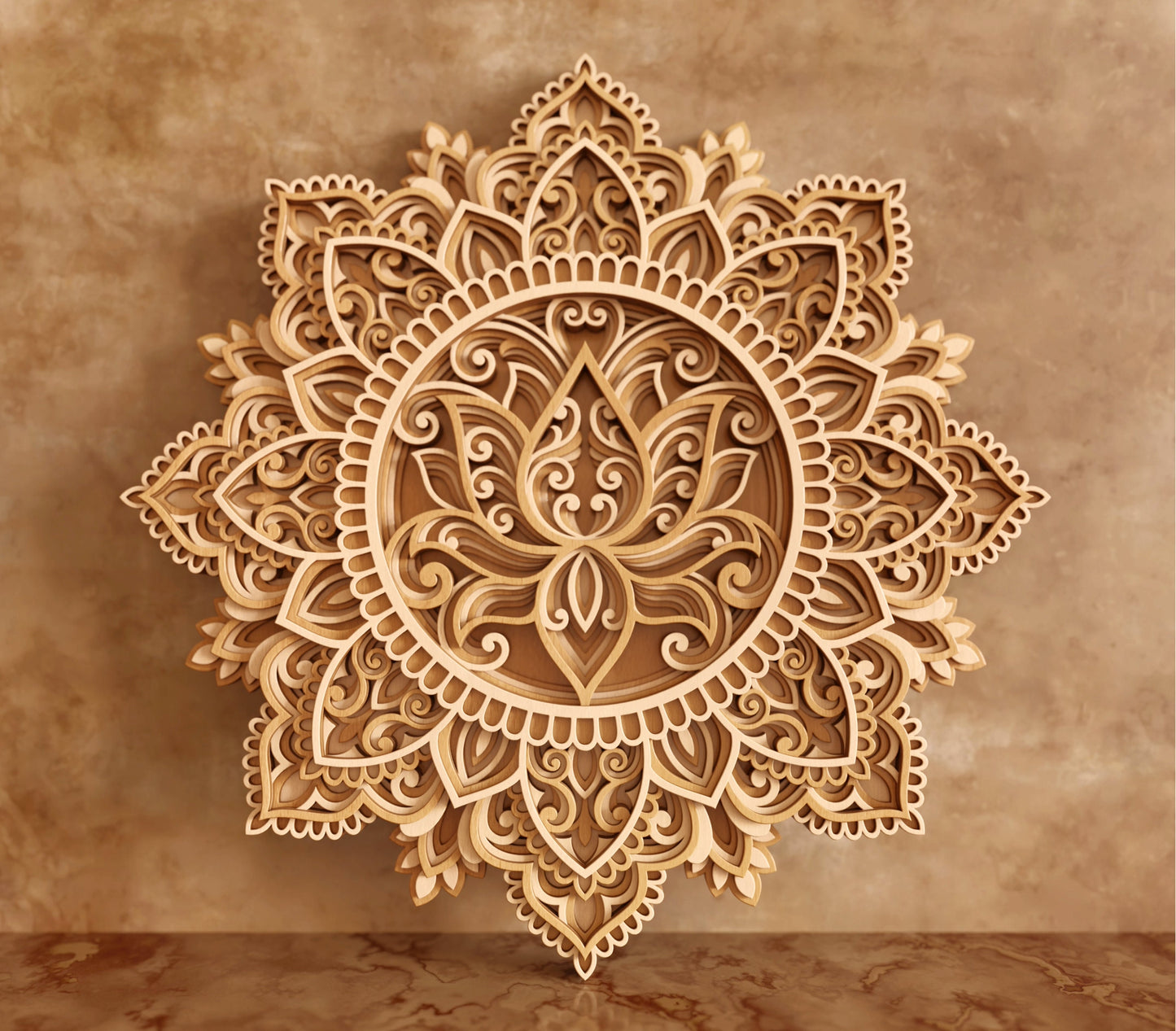 Lotus Design Multilayer Mandala Art