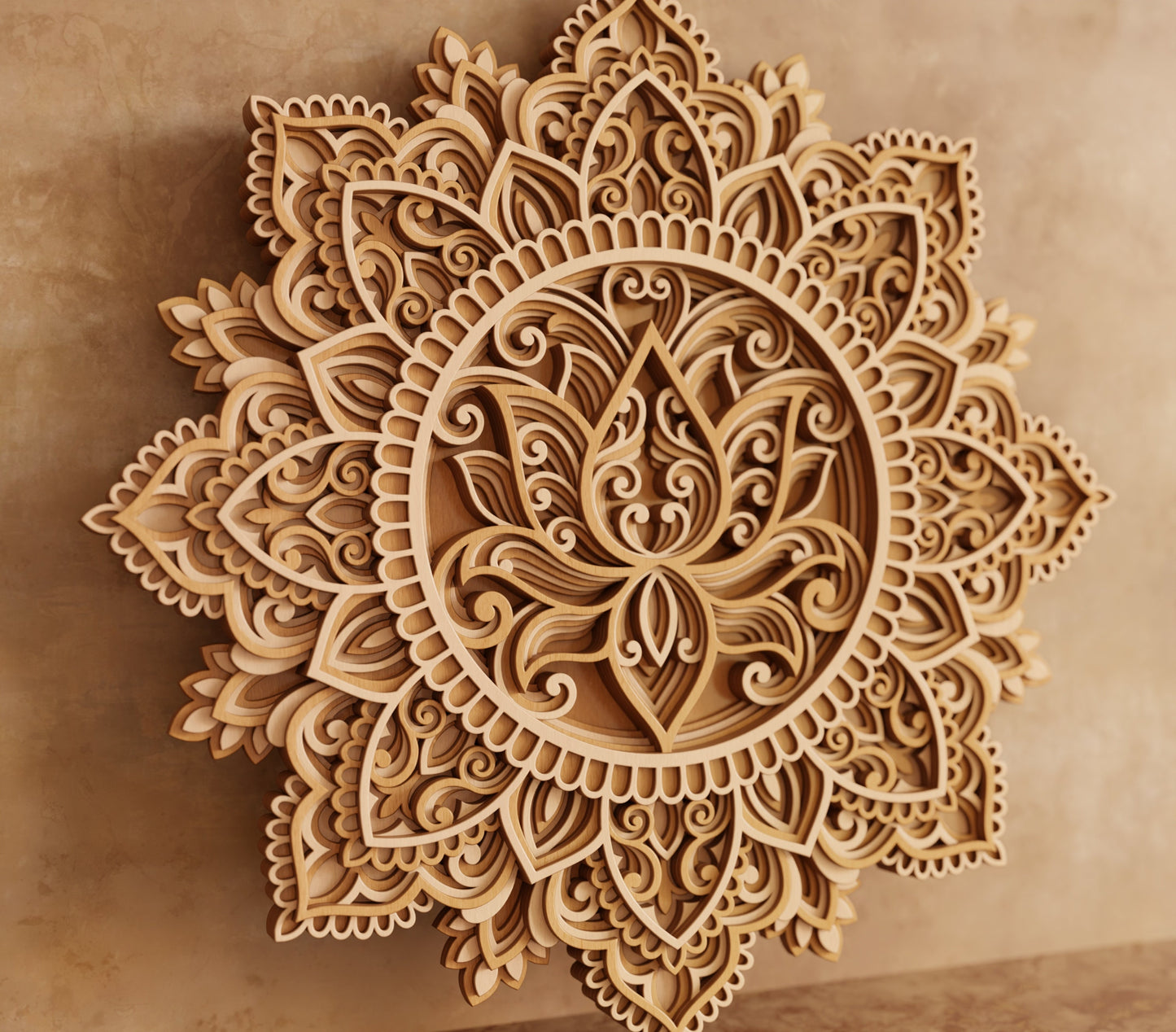 Lotus Design Multilayer Mandala Art