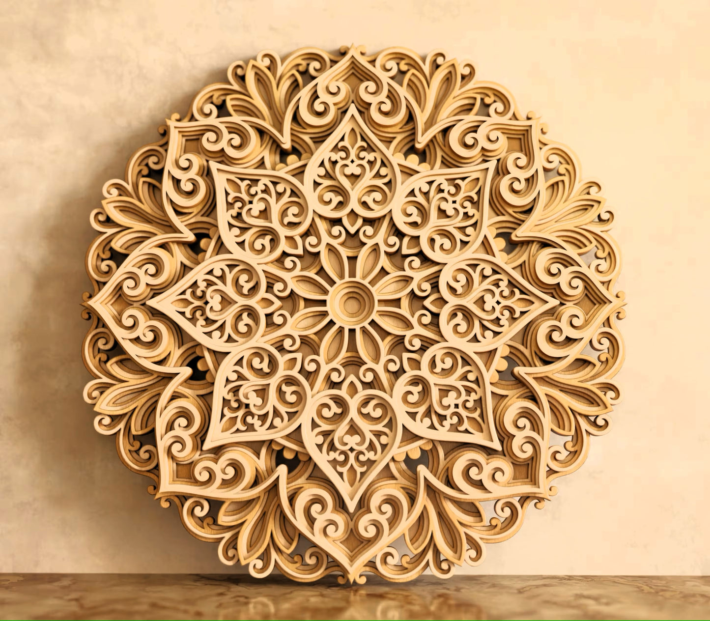 Flower Design Multilayer Mandala Art