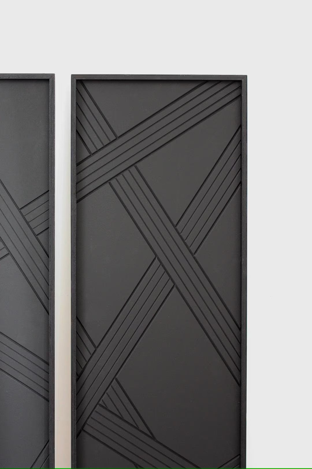 Black Modern Geometric Wooden Wall Art
