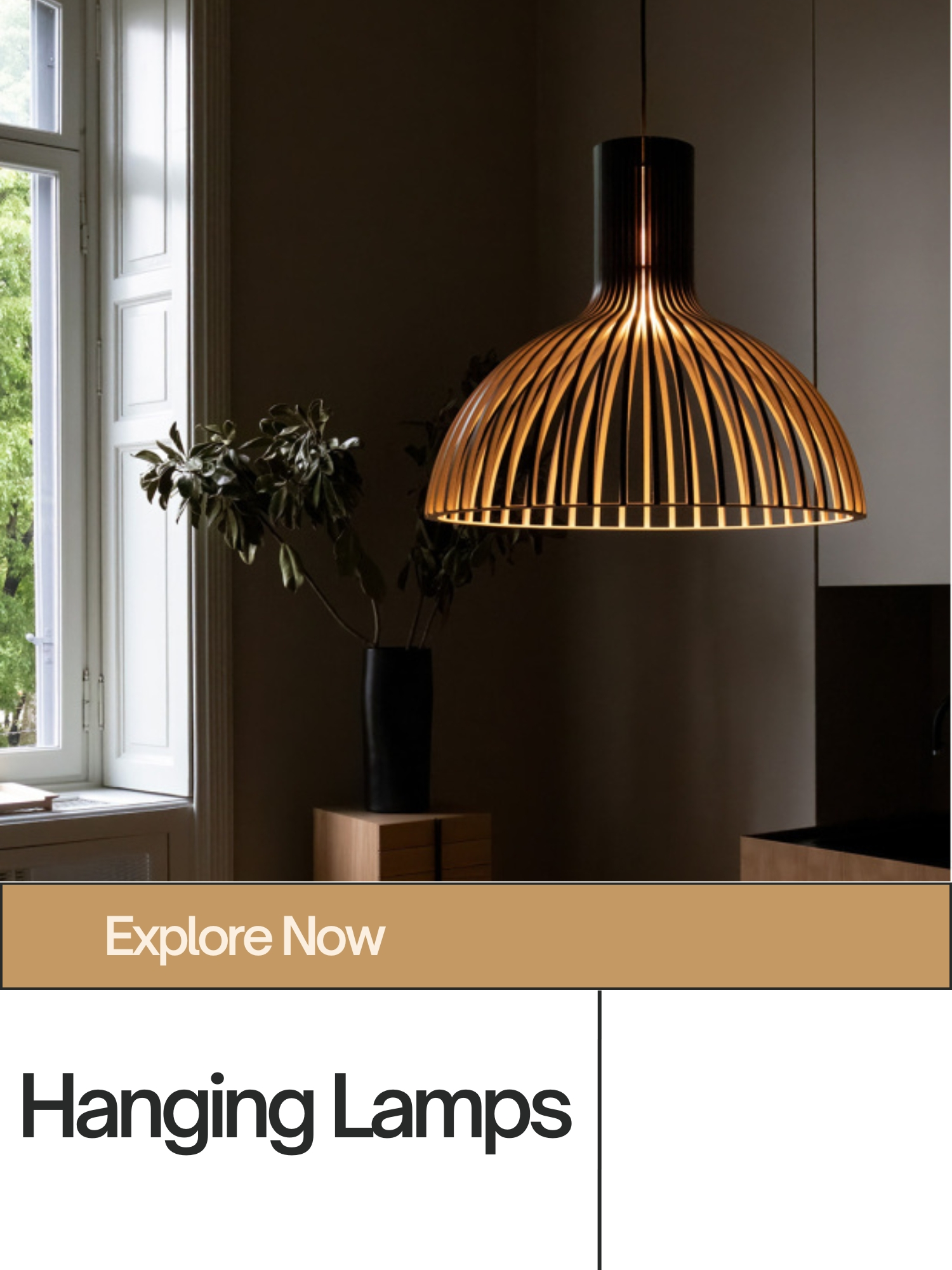 Wooden Hanging Lamp