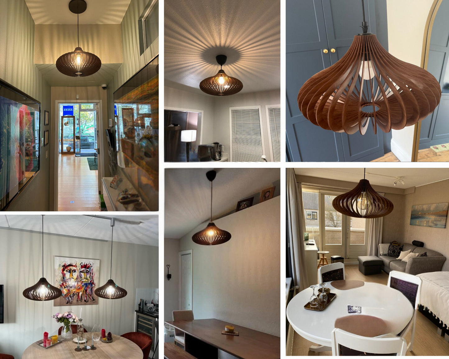 Wood Pendant Ceiling Lamp