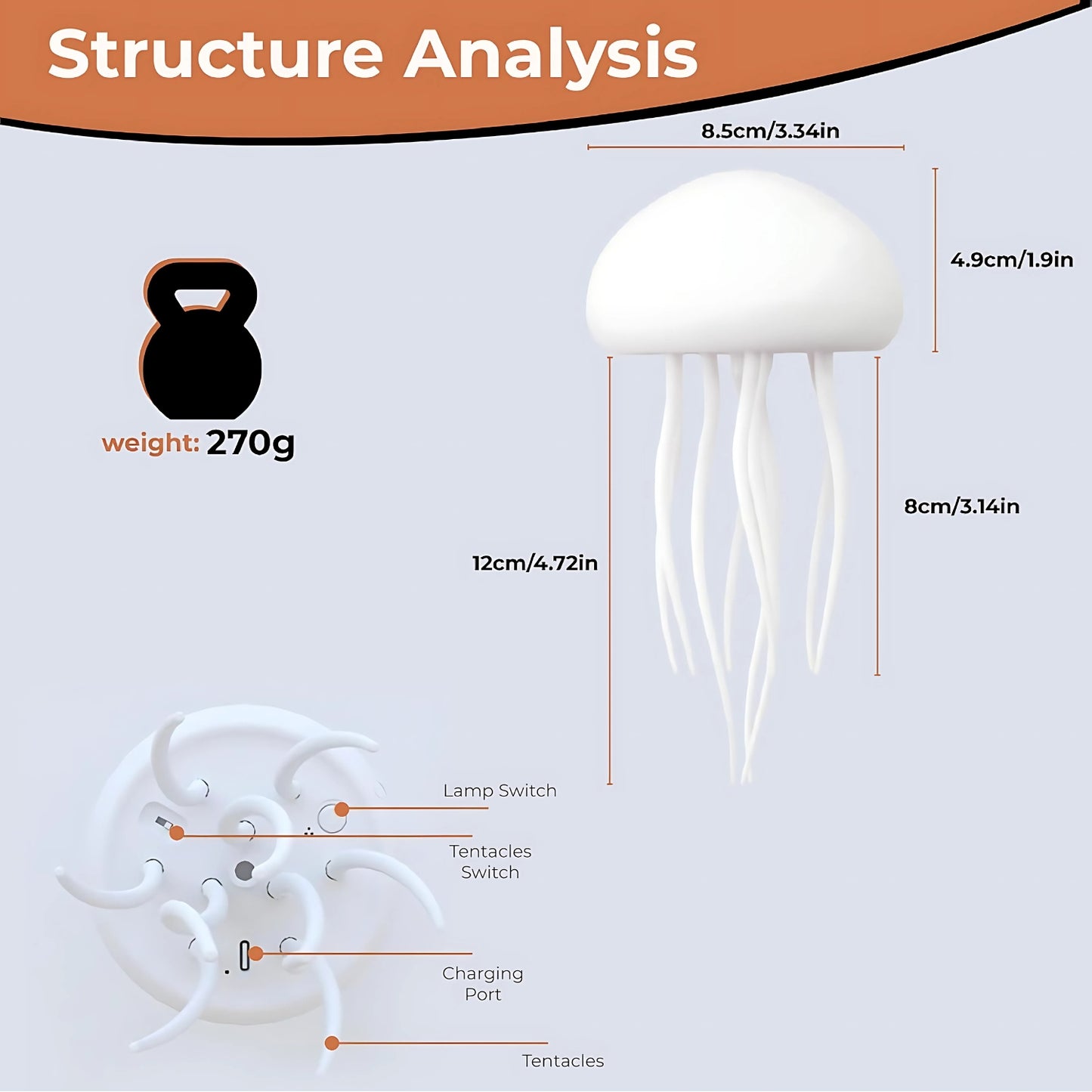 Jellyfish LED Night Light Lamp