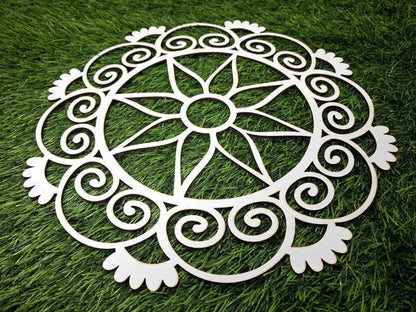 Goddess Blessing Design Pre Marked Rangoli