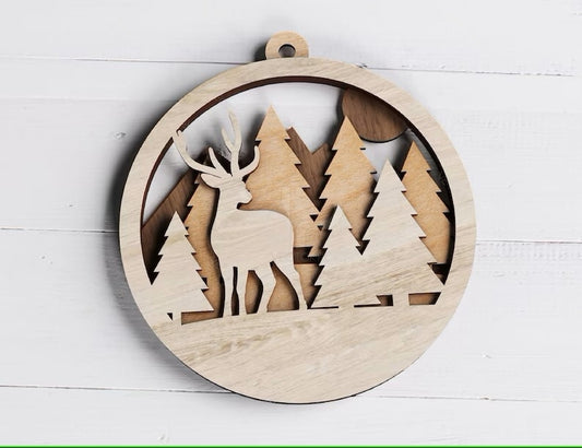 Deer & Tree Multi Layered Design