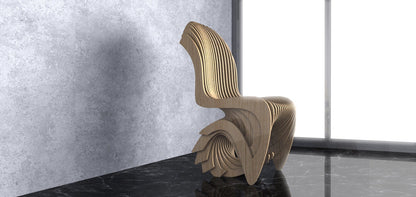 3D Parametric Wavy Wooden Chair