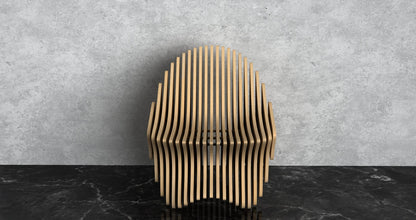 3D Modern Parametric Wavy Wooden Chair