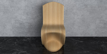 3D Parametric Wavy Design Wooden Chair