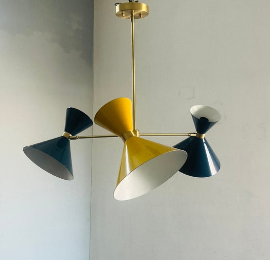 3 Arms 6 Lights Modern Sputnik Chandelier