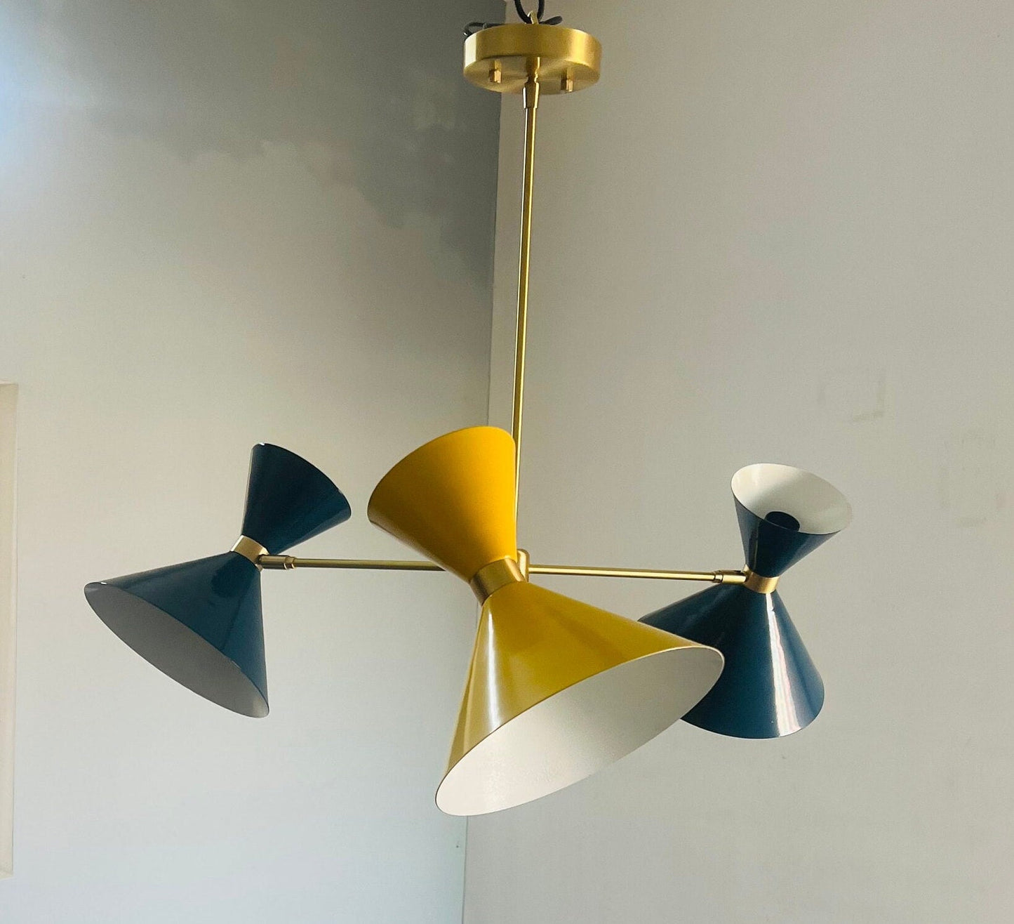 3 Arms 6 Lights Modern Sputnik Chandelier