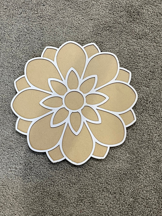 Oval Star Design Pre Marked Rangoli