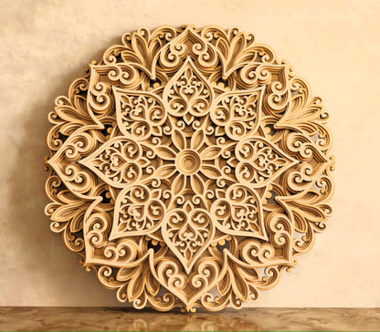 Flower Design Multilayer Mandala Art