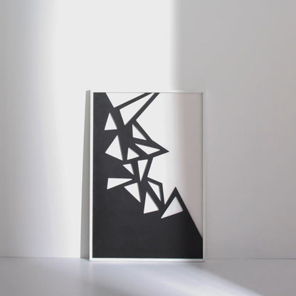 Triangular Geometric Design Wooden Wall Art