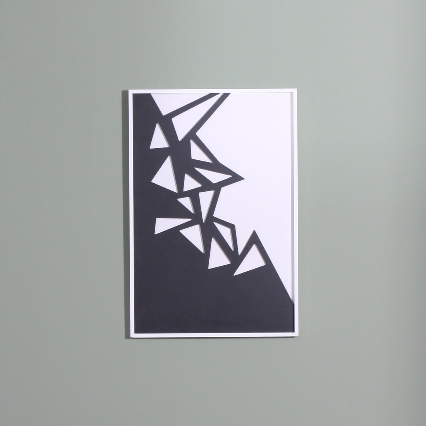 Triangular Geometric Design Wooden Wall Art