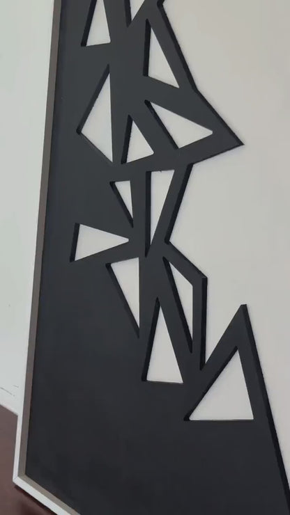 Triangular Geometric Design Wooden Wall Art