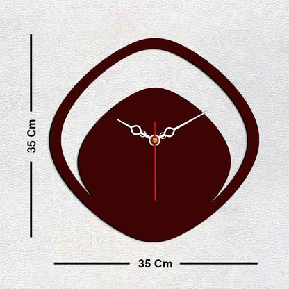 Boomerang Shape Design Wooden Wall Clock
